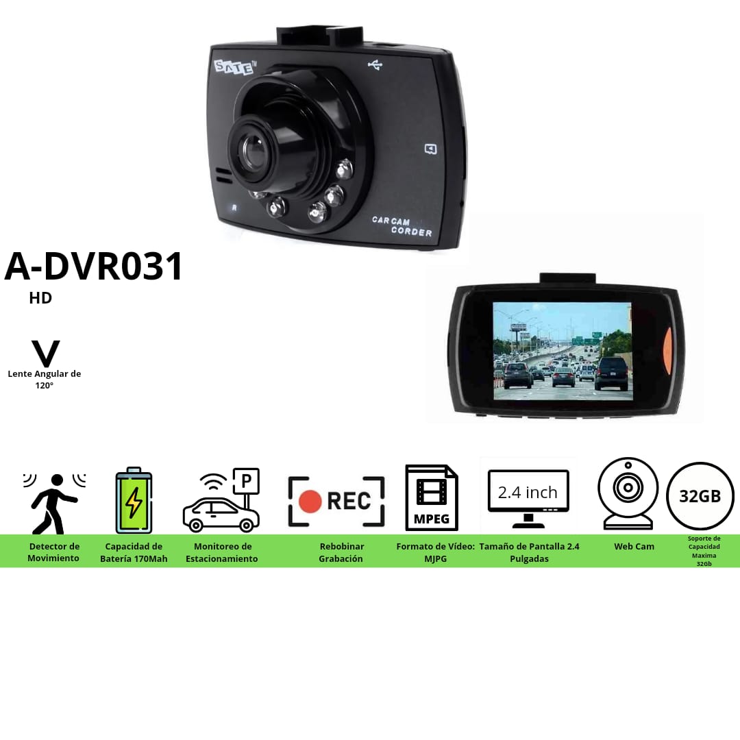 C&aacute;mara Frontal Para Auto A-DVR031